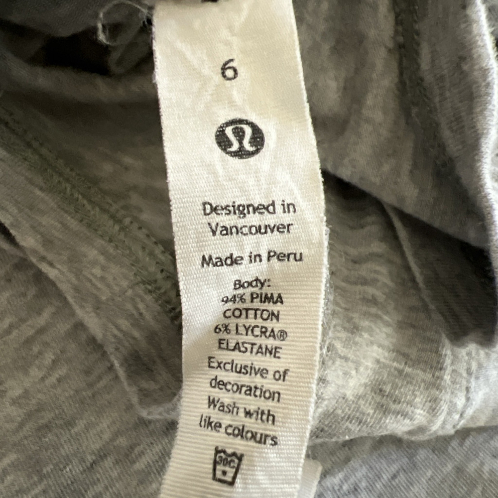 LULULEMON RUSHED DRESS HEATHERED CORE LIGHT GREY COLOR SIZE 6 PTP 15.5” - Picture 9 of 9